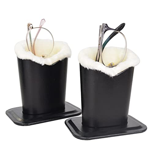 Baitaihem Plush Lined Eyeglasses Holder Stand Protective Glasses Holder For Desks Or Nightstands, Pack of 2 - Image 1