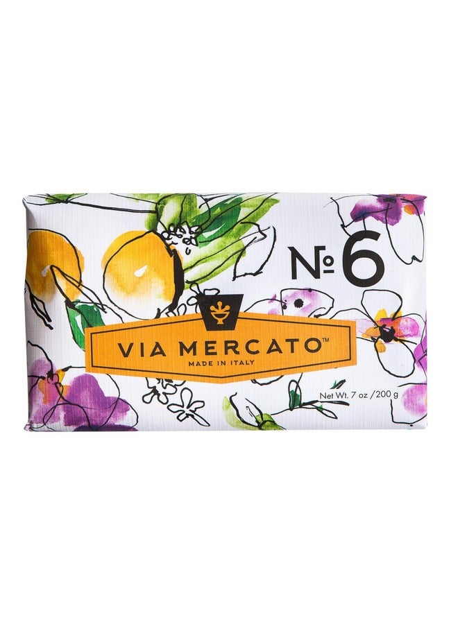 Via Mercato Italian Soap Bar (200 G) No. 6 Fig Orange Blossom & Cedarwood  - Image 1