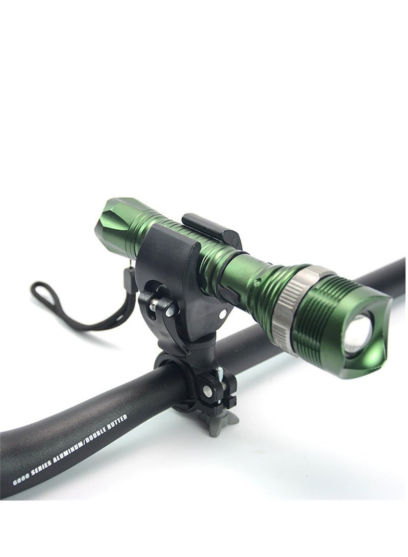 Bike Torch Mount Bracket Universal Bike Torch Holder 360° Rotating Bike Torch Clip Adjustable Clip LED Headlight Mount For Cycling Night Riding - Image 2