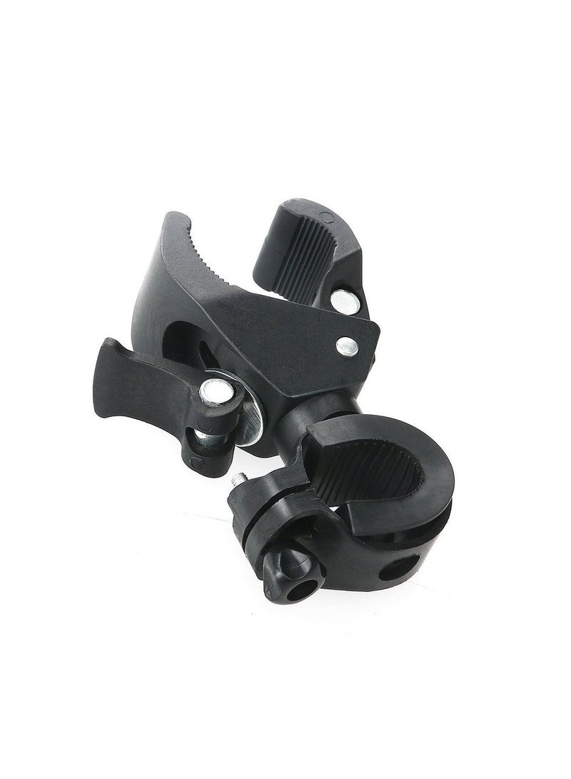 Bike Torch Mount Bracket Universal Bike Torch Holder 360° Rotating Bike Torch Clip Adjustable Clip LED Headlight Mount For Cycling Night Riding - Image 3