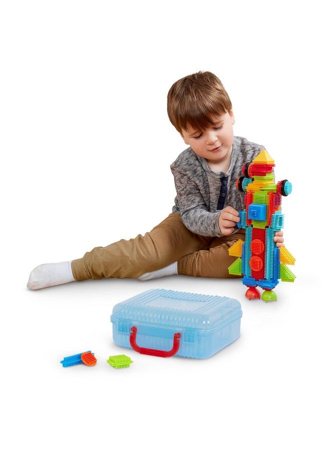 BATTAT Battat- Bristle Blocks- STEM Interlocking Building Blocks- 50 pc Playset- Reusable Carry Case - Developmental Toys for Toddlers & Kids- Basic Builder Case- 2 Years +  - Image 1