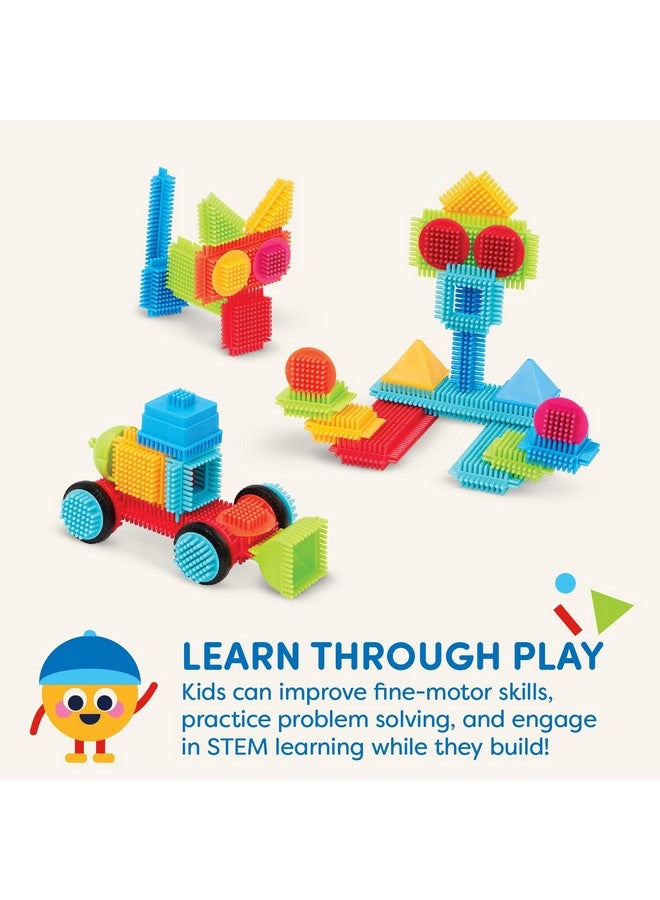 BATTAT Battat- Bristle Blocks- STEM Interlocking Building Blocks- 50 pc Playset- Reusable Carry Case - Developmental Toys for Toddlers & Kids- Basic Builder Case- 2 Years +  - Image 5