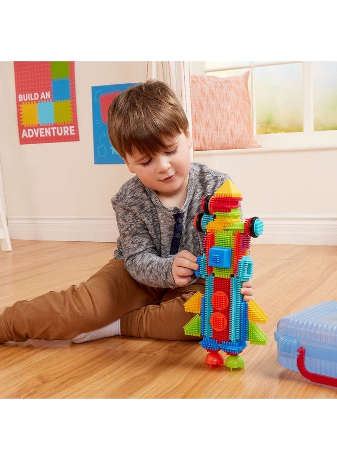 BATTAT Battat- Bristle Blocks- STEM Interlocking Building Blocks- 50 pc Playset- Reusable Carry Case - Developmental Toys for Toddlers & Kids- Basic Builder Case- 2 Years +  - Image 3