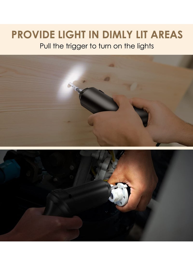 SYOSI Electric Screwdriver Set, Rechargeable Electric Screwdriver with 106 Pcs Bit Rotatable Handle LED Light Carrying Case, Home Repair Tool Set - Image 5