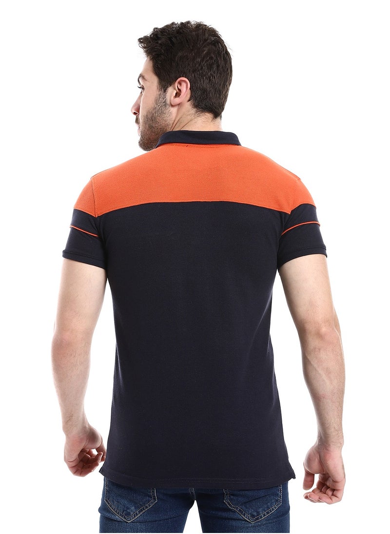 Caesar Pique Polo Shirt With Classic Collar And Buttons  - Image 2