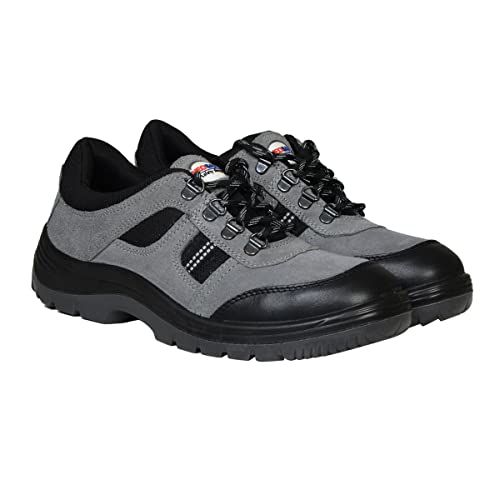 NEOSAFE A7020, ISI Marked Sports Safety Shoes in sued Leather and Double Density Sole with Steel Toe, Grey 7 - Image 4