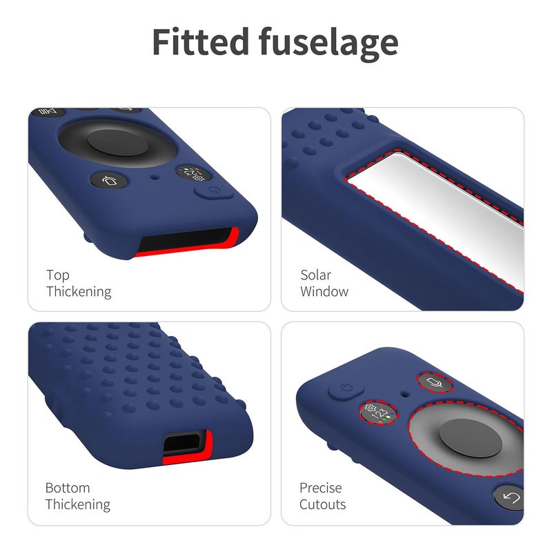 AKSHFETH Silicone Cover for 5.59 Inch Samsung BN59-01455a BN59-01432J Samsung Solar Cell Remote Control Cover 2023 8K Neo QLED HDR Smart TV Silicone Case (Midnight Blue) - Image 5