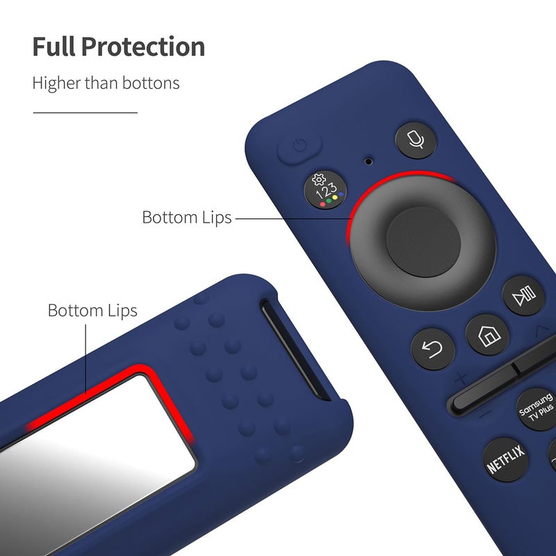 AKSHFETH Silicone Cover for 5.59 Inch Samsung BN59-01455a BN59-01432J Samsung Solar Cell Remote Control Cover 2023 8K Neo QLED HDR Smart TV Silicone Case (Midnight Blue) - Image 4