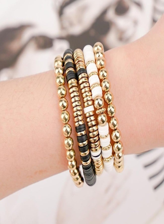 Dkriva مجموعة صنع الأساور Dkriva® DIY مع خرز من طين البوليمر، وخرز على شكل حروف، وقلادات ذهبية وفضية، ودلايات كريستالية، وخرز بألوان الماكارون، مجموعة حرف يدوية للبنات، مجموعة صنع مجوهرات للأطفال (ذهبي وفضي) - Image 3