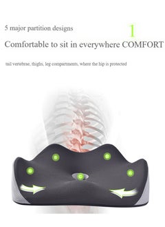 Pretocter Ergonomic Memory Cotton Cushion, Supports The Waist, Reduces Pressure and Protects Buttocks,suit For Work and Relax Tailbone Orthopedic  - Image 2