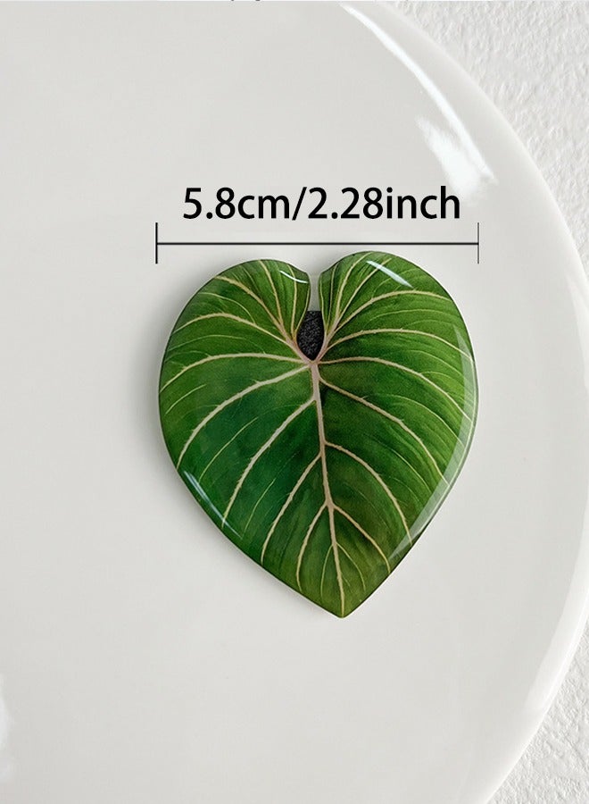 8pcs Resin Magnetic Fridge Stickers, Simulation Plant Leaf Pattern,Home Kitchen, School, Office, Car Decoration  - Image 5