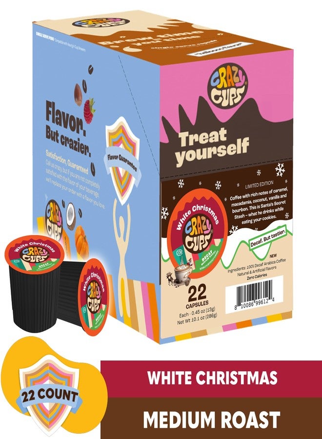 Crazy Cups Decaf White Christmas Flavored Coffee Pods, Decaf Holiday Coffee, Single Serve for Keurig K Cups Machines, Medium Roast, 22 Count - Image 2
