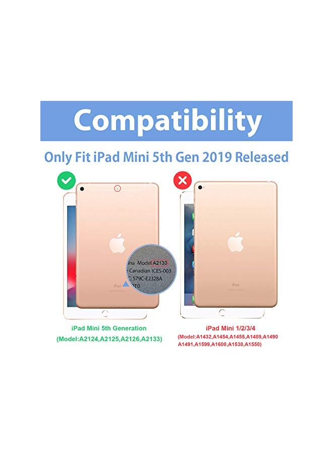 Procases iPad Mini 5 Case 2019 5th Generation iPad Mini, Slim Stand Protective Case Smart Cover for 2019 Apple iPad Mini 5 7.9 Inch (Rosegold) - Image 3