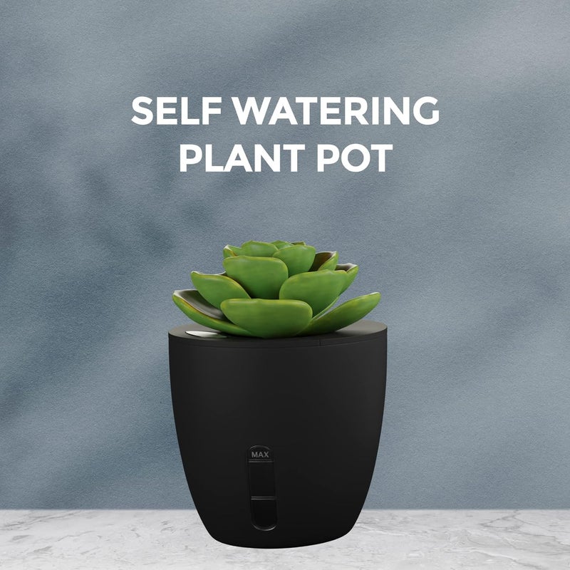 EO Pen Stand for Study Table with Self-Watering Plant Pot, Glasses & Smartphone Holder – Desk Organizer & Pencil Holder for Office, Home, Kids, Students, Study Room (Desk Station Black) - Image 4