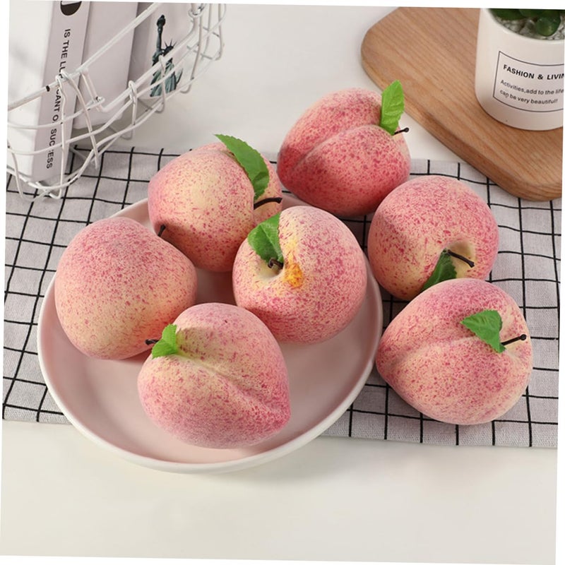 Lifelike Artificial Peach Decorations 10PCS For Table Centerpiece Fruit Photography Props - Image 3