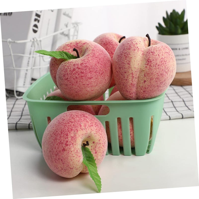 Lifelike Artificial Peach Decorations 10PCS For Table Centerpiece Fruit Photography Props - Image 4