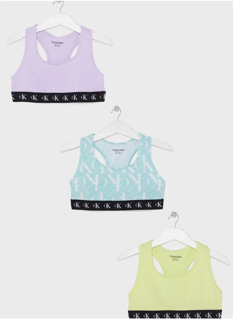 Calvin Klein Jeans Kids 3 Pack Assorted Bralette