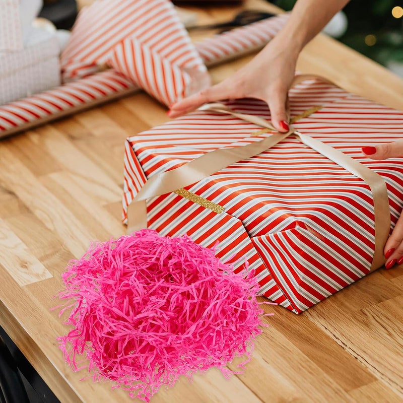 Healeved Shredded Paper Filler for Baskets 100g Crinkle Cut Packing Paper for Shipping Boxes Valentine’s Day Basket Filling Decorative Wrap - Image 4
