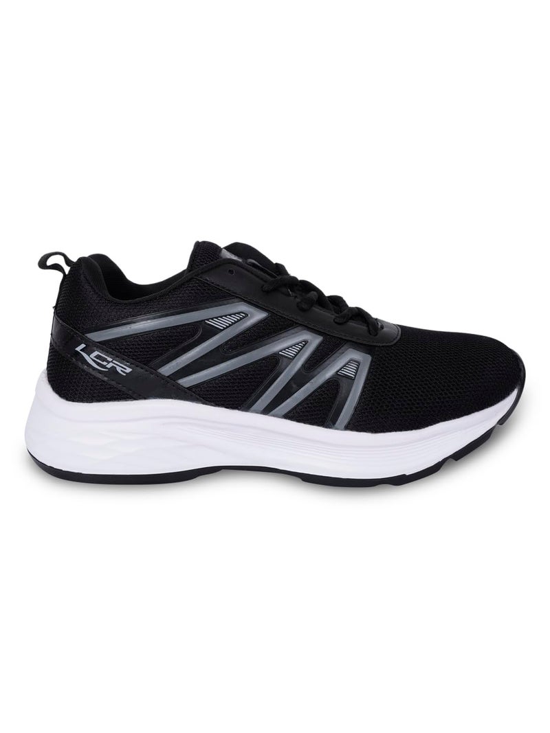 Lancer Mens LEVEL-7BLK-DGR Black Running Shoe, 8 - Image 2