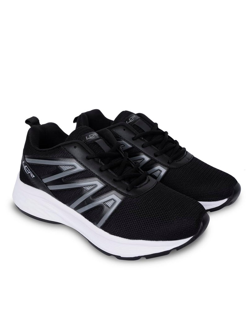 Lancer Mens LEVEL-7BLK-DGR Black Running Shoe, 8 - Image 1