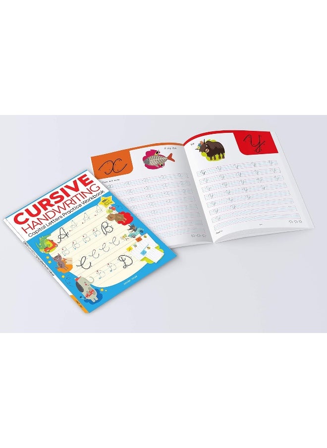 Cursive Handwriting - Capital Letters: Practice Workbook For Children  - Image 3