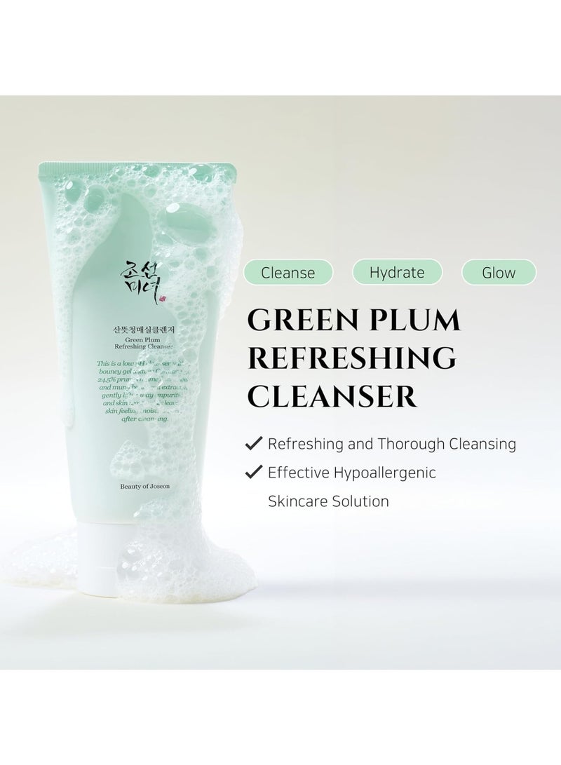 Beauty of Joseon Green Plum Refreshing Cleanser - Gentle Exfoliating and Hydrating Face Wash - 100ml (3.38 fl. oz.) - Removes Impurities, Balances Oil, and Refreshes Skin for a Clear, Radiant Complexion 100ml - Image 4