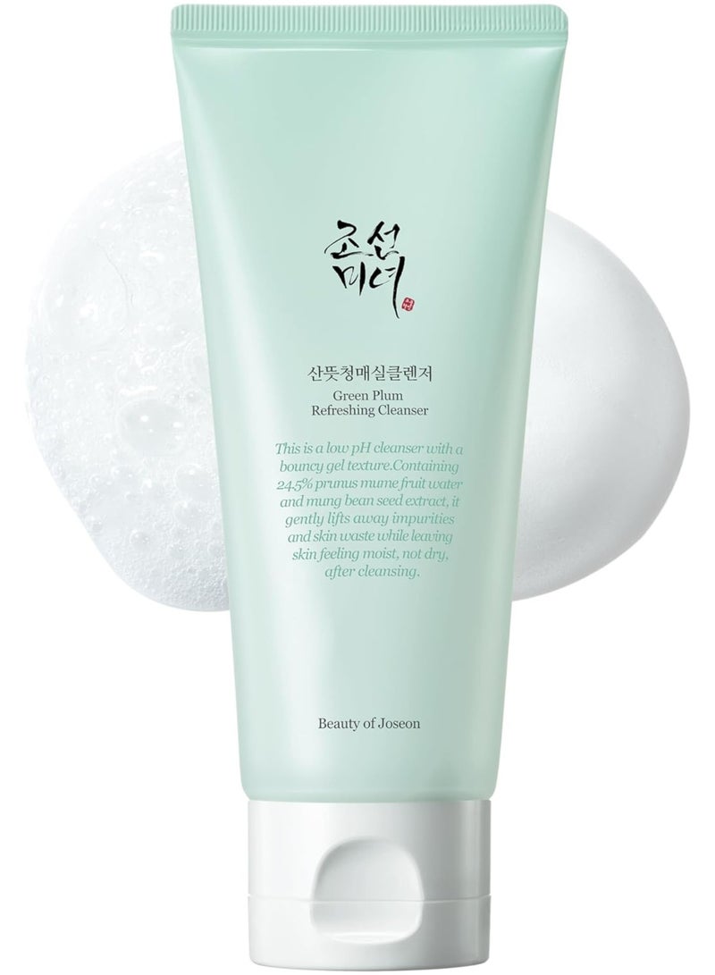 Beauty of Joseon Green Plum Refreshing Cleanser - Gentle Exfoliating and Hydrating Face Wash - 100ml (3.38 fl. oz.) - Removes Impurities, Balances Oil, and Refreshes Skin for a Clear, Radiant Complexion 100ml - Image 1