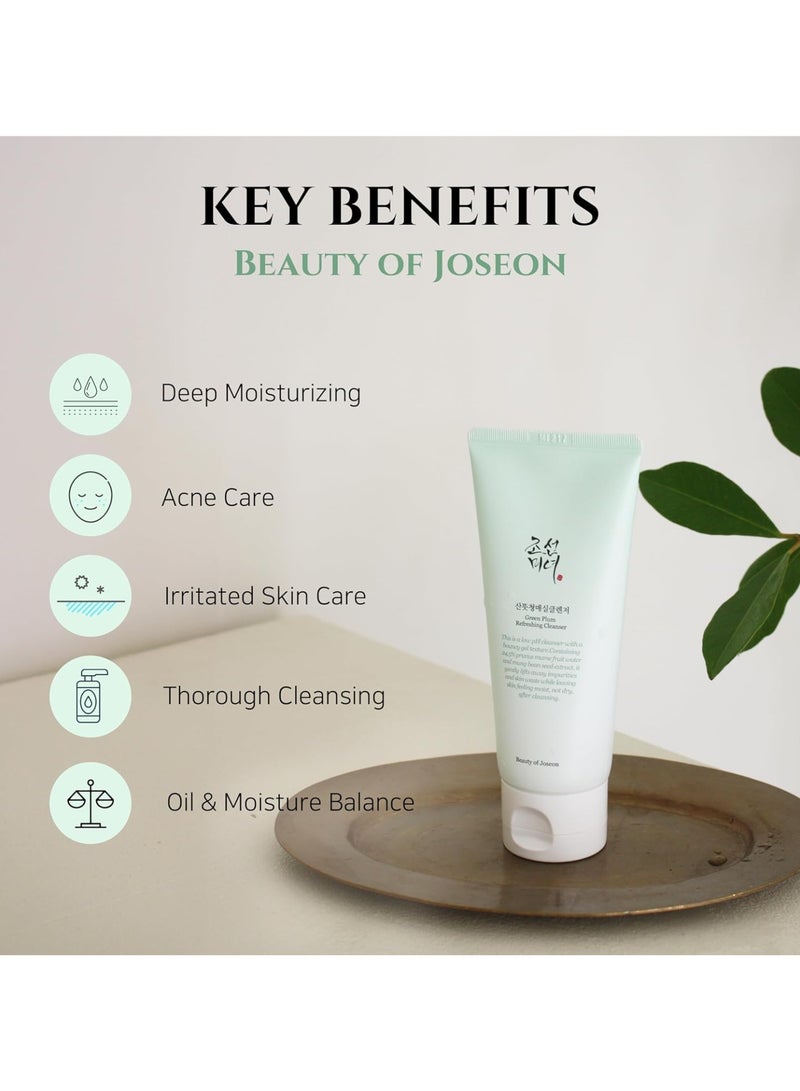 Beauty of Joseon Green Plum Refreshing Cleanser - Gentle Exfoliating and Hydrating Face Wash - 100ml (3.38 fl. oz.) - Removes Impurities, Balances Oil, and Refreshes Skin for a Clear, Radiant Complexion 100ml - Image 5