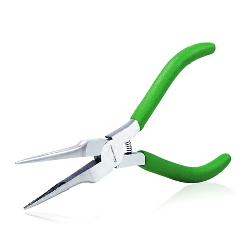 SPEEDWOX Mini Needle Nose Pliers Thin Serrated Jaw 4-1/2 Inches Small Long Nose Pliers Micro Precision Wire Looping Fine Chain Nose Plier Professional Jewelry Making Tool Beading Hobby Craft Supplies - Image 1