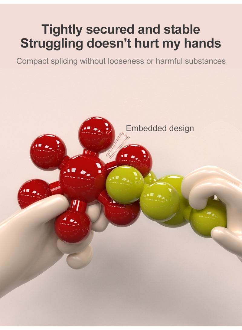 Meifen Rainbow Colors DIY Plum Blossom Building Blocks,Reusable Educational Toys for 3+ Year Olds, Washable Materials, Creative Early Learning and Motor Skills Development, Gifts for Toddlers（200pcs） - Image 3