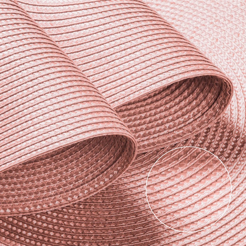 FunWheat Round Braided Placemats Set of 8 Place Mats for Dining Table Woven Washable Non-Slip Table Mats 15 Inch(Pink,8pcs) - Image 4