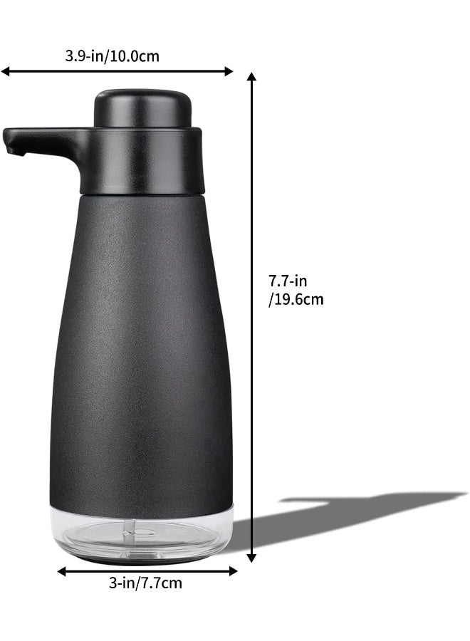 AIKE 15oz Soap Dispenser Manual Pump, Stainless Steel Washing up Liquid Dispenser for Kitchen Dish Matte Black - Image 5