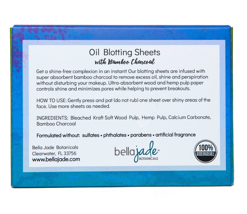 Bella Jade Oil Blotting Paper Sheets – Instantly Absorbs Excess Oil and Shine from Face without Smudging Makeup – Large size, 200 Tissues … (charcoal) - Image 4