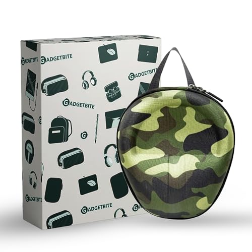 GadgetBite Headphone Carrying EVA Case Earpads Storage Bag Headphone Pouch Portable Anti-Pressure Compatible with Boat 550/Sony WH C510/Flix X1/Sony CH710n/Hyperx Cloud Cases (Army Green) - Image 2