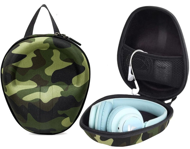 GadgetBite Headphone Carrying EVA Case Earpads Storage Bag Headphone Pouch Portable Anti-Pressure Compatible with Boat 550/Sony WH C510/Flix X1/Sony CH710n/Hyperx Cloud Cases (Army Green) - Image 1