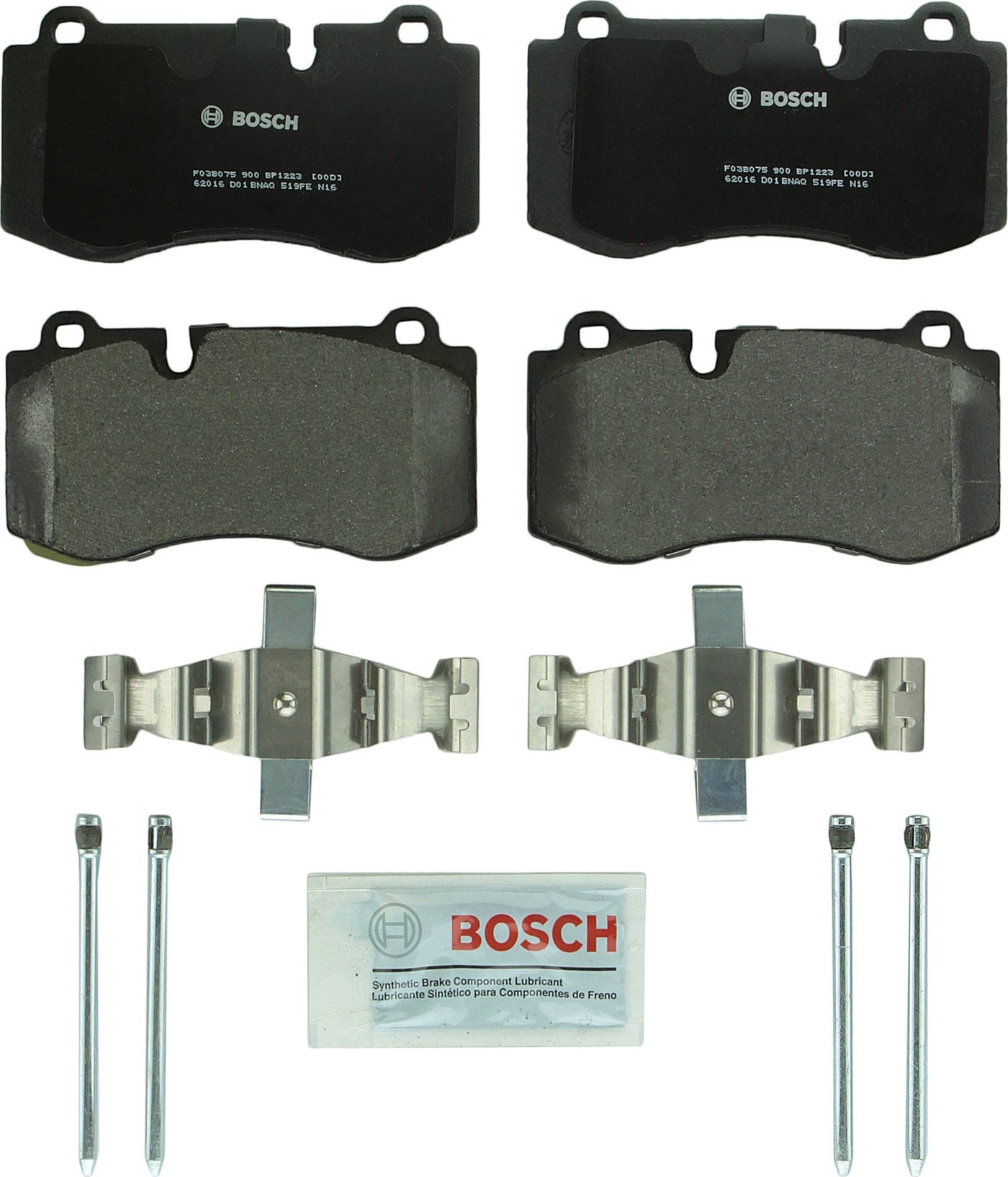 BOSCH BP1223 QuietCast Premium Semi-Metallic Disc Brake Pad Set - Compatible With Select Mercedes-Benz CL550, CL600, S350, S400, S550, S600; FRONT