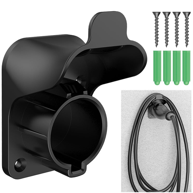 H3JANG EV Charger Holder Wall Mount Electric Car Charging Cable Holster for SAE J1772 Charging Plug Connector - Image 3
