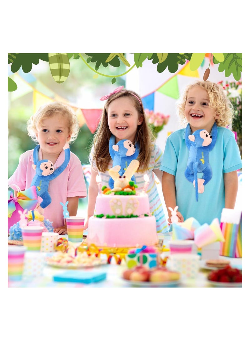 Adorable 4-Pack Hanging Monkey Plush Toys with Hook and Loop Fasteners, 23-Inch Large Stuffed Animals for Adults, Perfect Gifts and Home Decor (Blue)  - Image 4