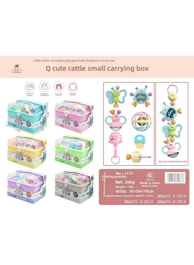 Baby Toys 0-1 Years Old Can Be Boiled Can Be Gnawed Baby 3-6-12 Months Newborn Boys And Girls Hand Bell-Color:2173(72 PCs) - Image 1