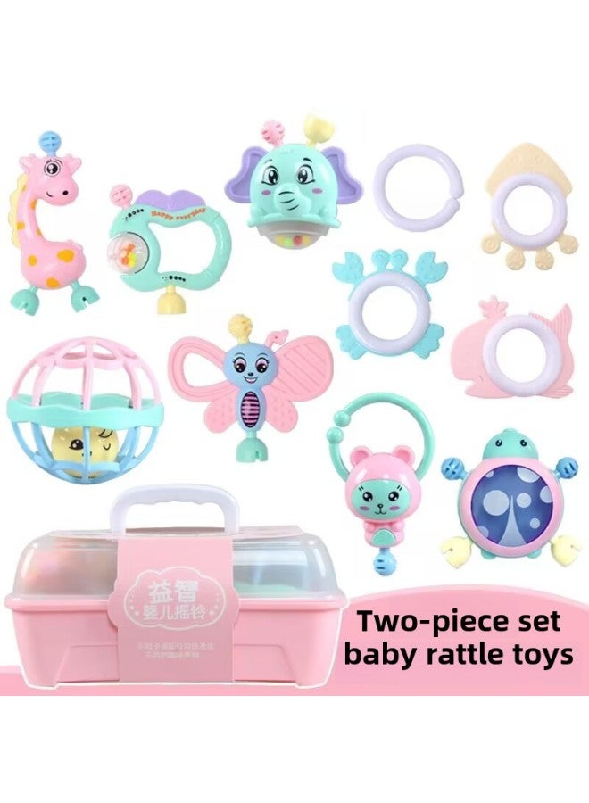 Baby Toys 0-1 Years Old Can Be Boiled Can Be Gnawed Baby 3-6-12 Months Newborn Boys And Girls Hand Bell-Color:2173(72 PCs) - Image 2