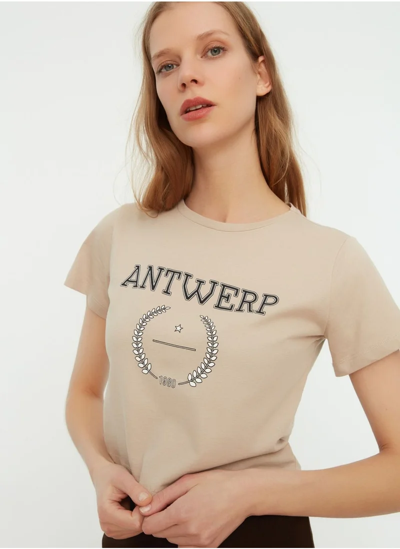 trendyol Round Neck Graphic T-Shirt