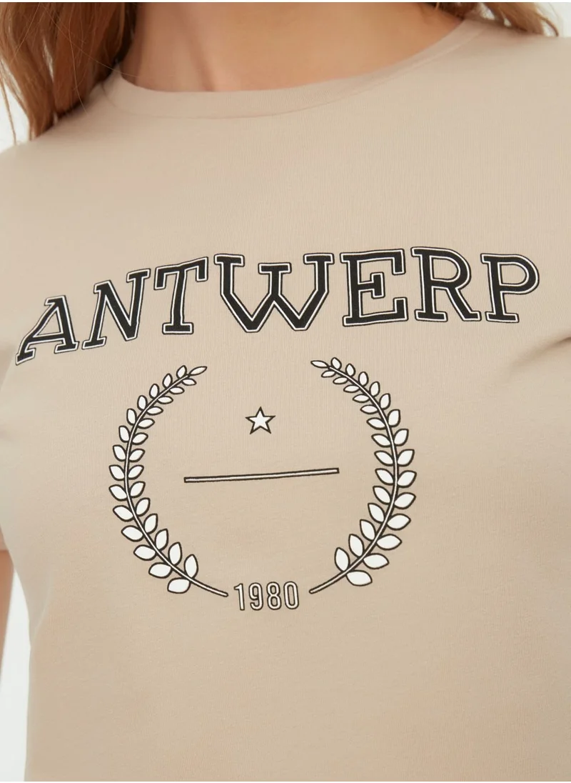 trendyol Round Neck Graphic T-Shirt