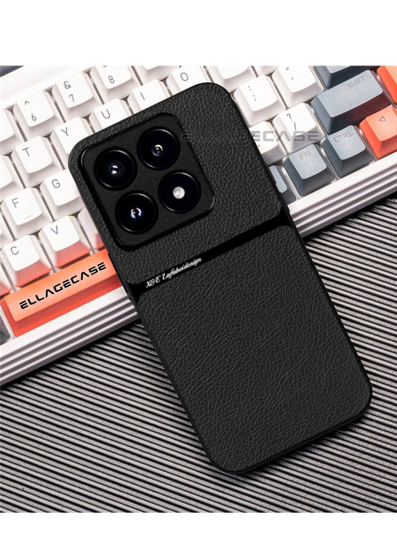 ELLAGECASE Business Class Case for Xiaomi 14T Pro, Ultra-Thin, Built-in Magnetic Plate, Wireless Charging, Shockproof, Full Camera Lens Protection - Image 5