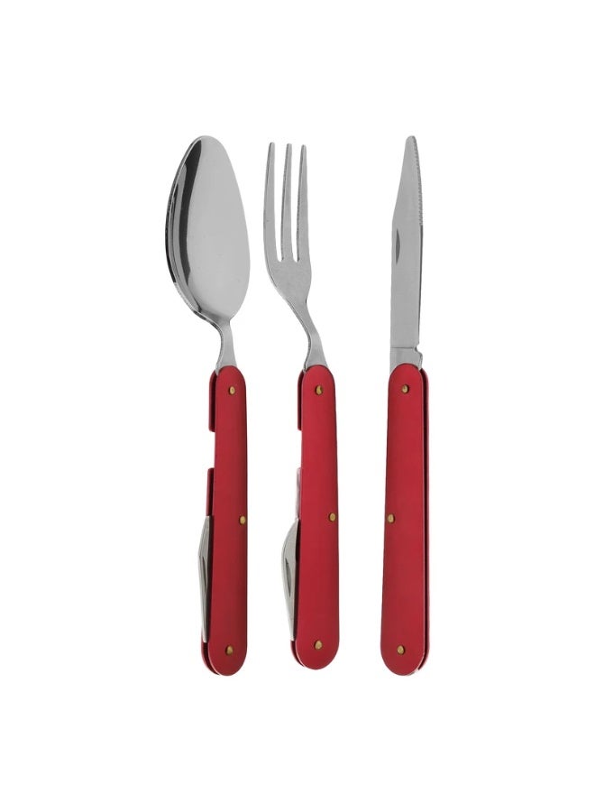 Oxin ST3 folding travel spoon and fork - Image 1