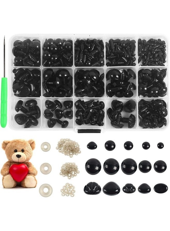 بيوينتي عيون وأنوف آمنة لأميجورومي، عيون محشوة بالكروشيه مع غسالات، عيون وأنف دمية حرفية للدببة، لعبة كروشيه، دمية محشوة وحيوان محشو، أحجام مختلفة، 566 قطعة - Image 1