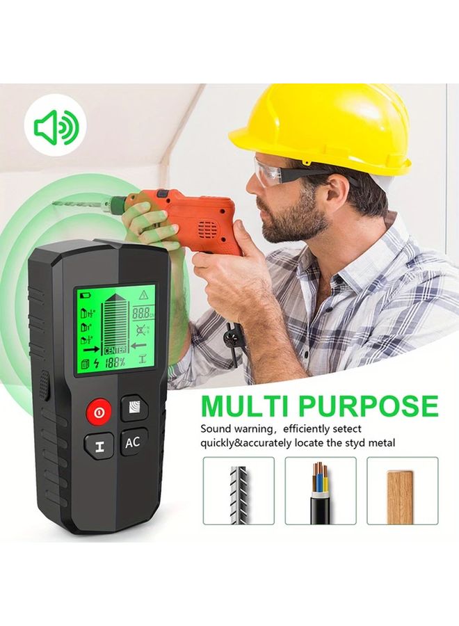 Black 5 In 1 Multifunctional Wall Scanner With LCD Display AC Cable And Metal Locator - Image 4