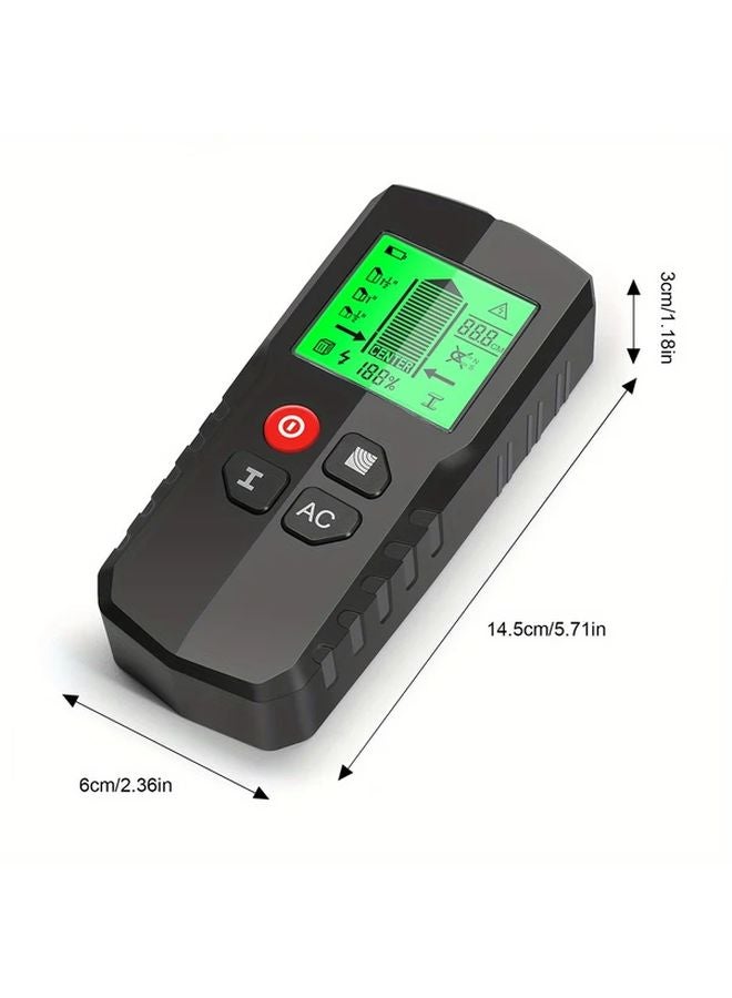 Black 5 In 1 Multifunctional Wall Scanner With LCD Display AC Cable And Metal Locator - Image 1