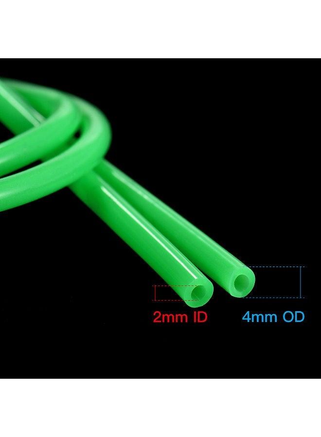 Green Silicone Tubing Food Grade Silicone Rubber Tube Flexible Hose Tube Water Pipe for Pump Transfer Food Machinery Connecting Pipes, 2mm ID x 4mm OD 1 Meter - Image 2