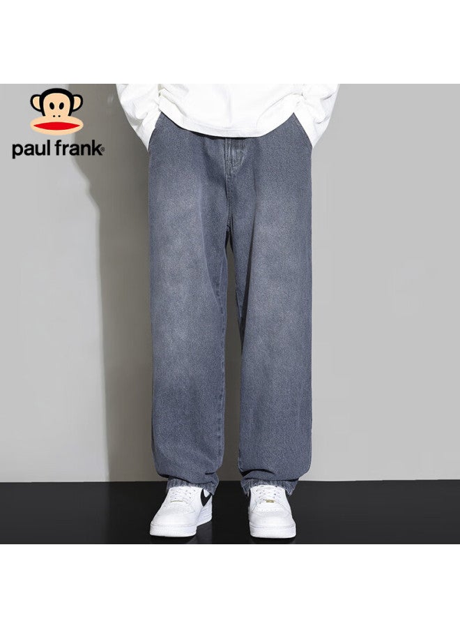 Paul Frank Paul Frank Men's Spring Casual Jeans Men's Loose Straight Wide Leg Pants Men's Pants Cement Gray Xl  - Image 2