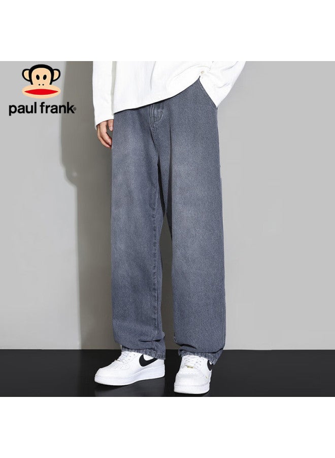 Paul Frank Paul Frank Men's Spring Casual Jeans Men's Loose Straight Wide Leg Pants Men's Pants Cement Gray Xl  - Image 3